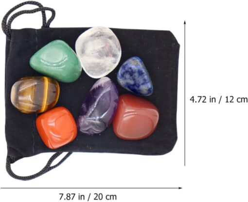 7 Chakra Healing Crystal Necklace and Bracelet Set - Image 2