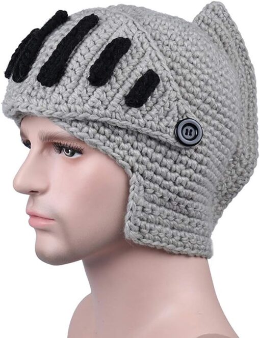 Novelty Roman Knight Knit Helmet - Image 6