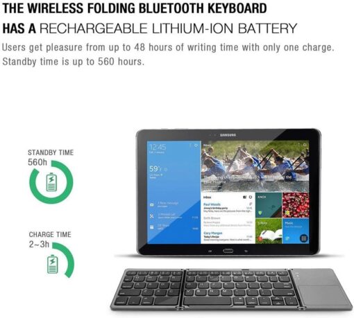 Foldable Bluetooth Keyboard with / without Touchpad - Image 8