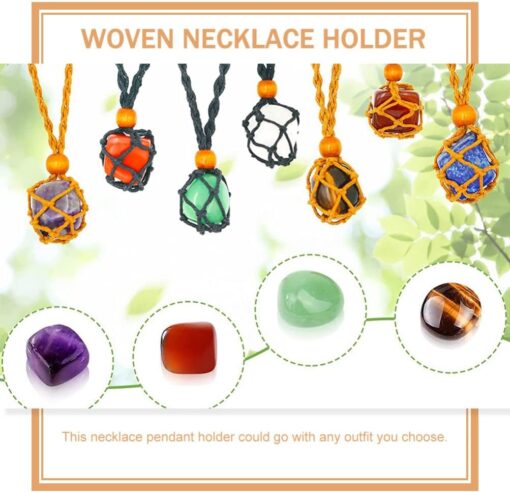 7 Chakra Healing Crystal Necklace and Bracelet Set - Image 4