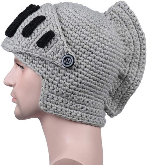 Novelty Roman Knight Knit Helmet - Image 3