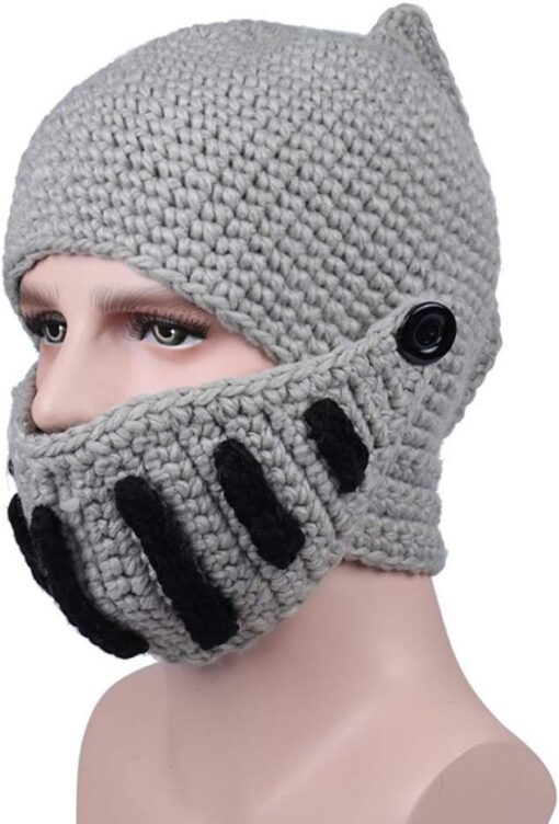 Novelty Roman Knight Knit Helmet - Image 5