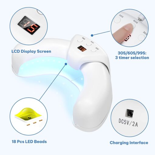 U Shape UV LED Nail Lamp - Image 12