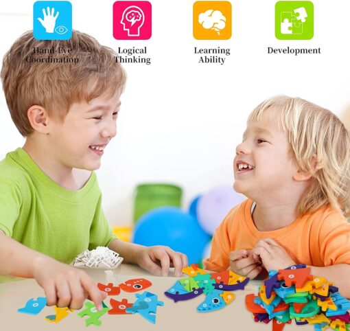 3D Toddler Jigsaw Wooden Puzzles Toys - Image 2