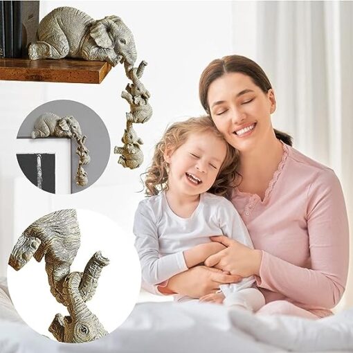 One or Two Sets of Three Cute Elephant Figurines