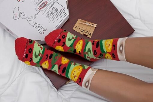 Pizza Socks in Pizza Box - Image 2