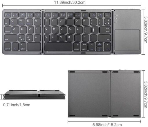 Foldable Bluetooth Keyboard with / without Touchpad - Image 9