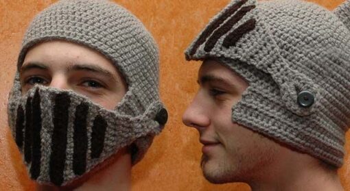 Novelty Roman Knight Knit Helmet - Image 2