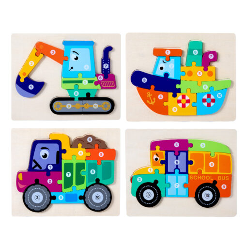 3D Toddler Jigsaw Wooden Puzzles Toys - Image 18