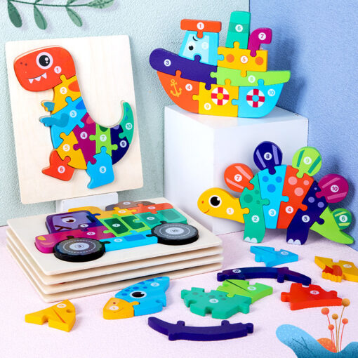 3D Toddler Jigsaw Wooden Puzzles Toys - Image 17