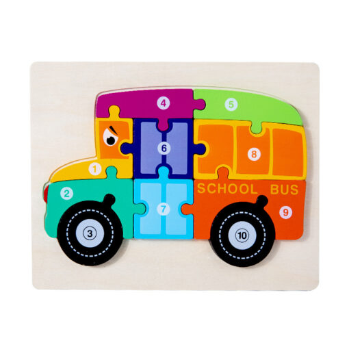 3D Toddler Jigsaw Wooden Puzzles Toys - Image 6