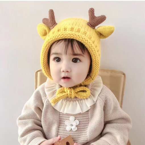 Reindeer Baby Knitted Hat - Image 3