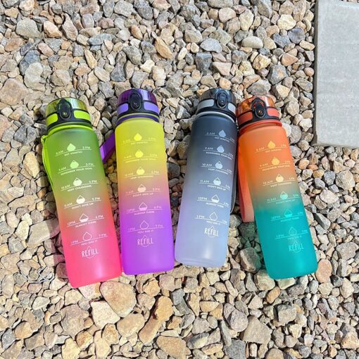 1000ml Portable Frosted Travel Large Capacity Water Bottle - Image 5