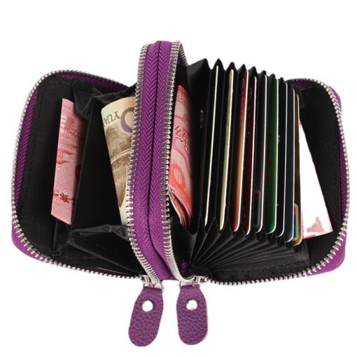 RFID Blocking  Leather Credit Card Holder - Image 13