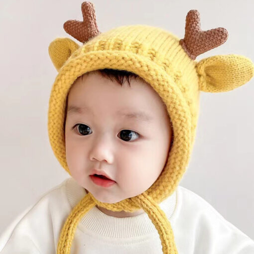 Reindeer Baby Knitted Hat - Image 6