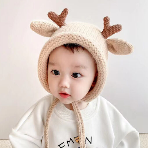 Reindeer Baby Knitted Hat - Image 4