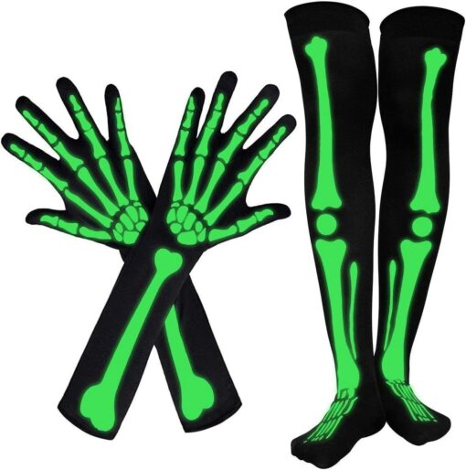 Halloween Skeleton Gloves Stockings Set - Image 12