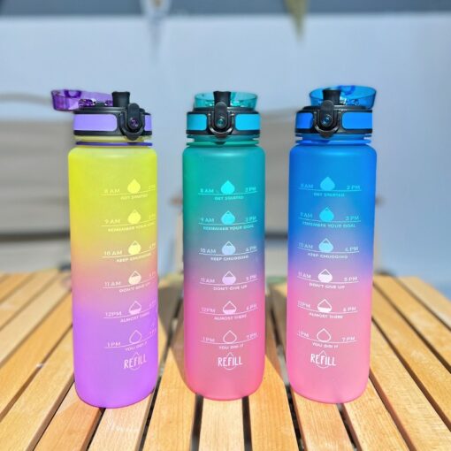 1000ml Portable Frosted Travel Large Capacity Water Bottle - Image 4