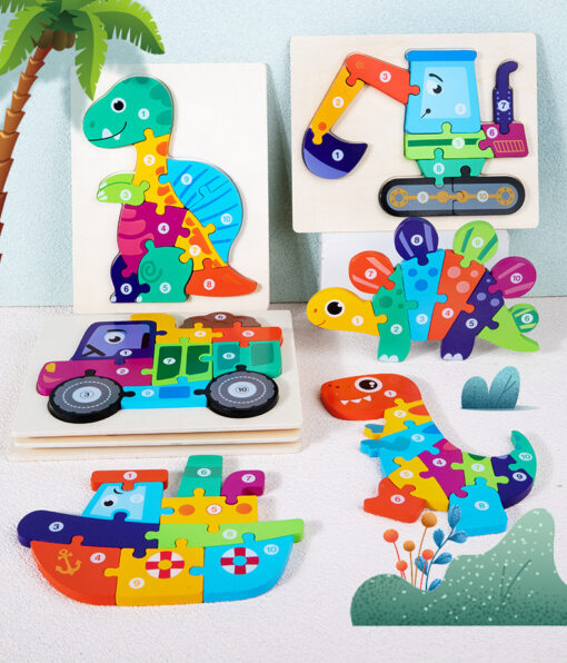 3D Toddler Jigsaw Wooden Puzzles Toys - Image 13