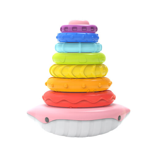 Rainbow Whale Ring Stacker Montessori and Sensory Toys - Image 8