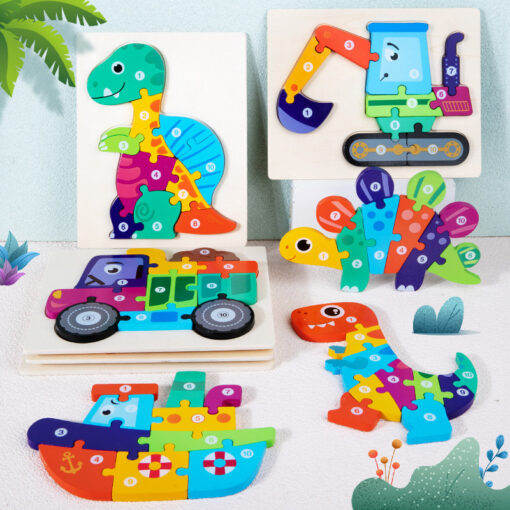 3D Toddler Jigsaw Wooden Puzzles Toys - Image 16