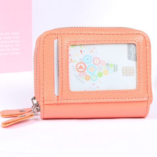 RFID Blocking  Leather Credit Card Holder - Image 7