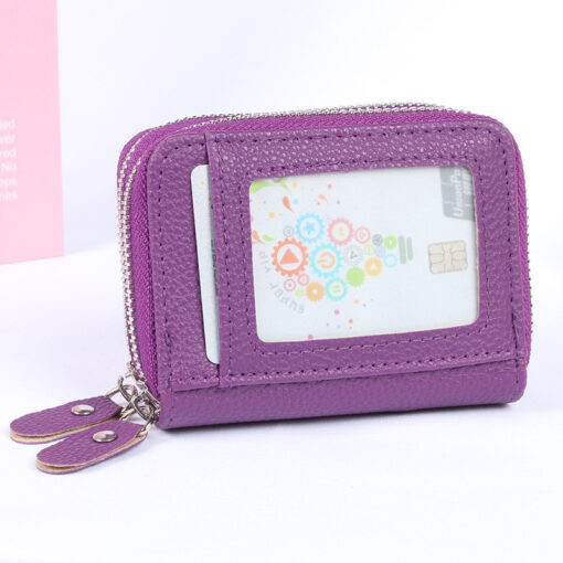 RFID Blocking  Leather Credit Card Holder - Image 9