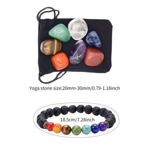 7 Chakra Healing Crystal Necklace and Bracelet Set - Image 19