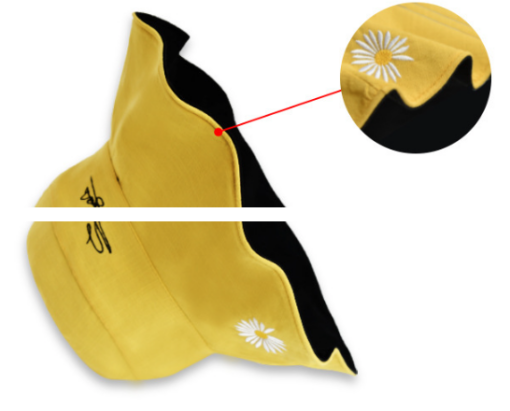 Daisy Print Reversible Summer UV Protection Hat - Image 7