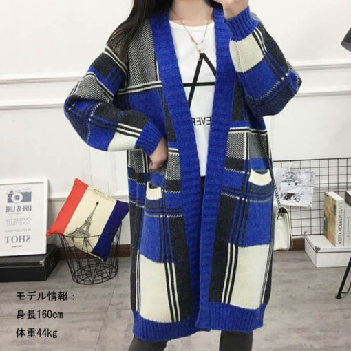 Vintage Check Knit Cardigan - Image 11