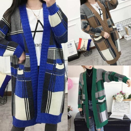 Vintage Check Knit Cardigan - Image 17