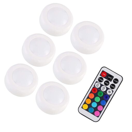 LED Cabinet Puck Lights with Remote - 3 or  6 lights - Image 9