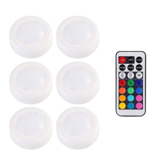 LED Cabinet Puck Lights with Remote - 3 or  6 lights - Image 14