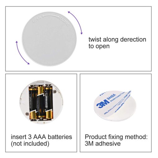 LED Cabinet Puck Lights with Remote - 3 or  6 lights - Image 5