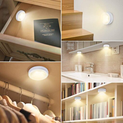 LED Cabinet Puck Lights with Remote - 3 or  6 lights - Image 8