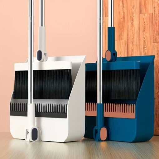 Broom and Foldable Dustpan Set