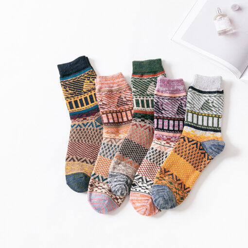 5 or 10 Pairs of Women's Thermal Wool Blend Warm Socks - Image 3