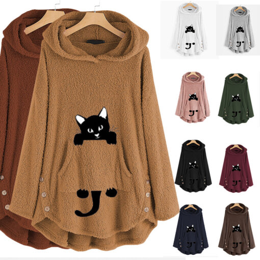 Cat Inside Pocket Hoodie - Image 2