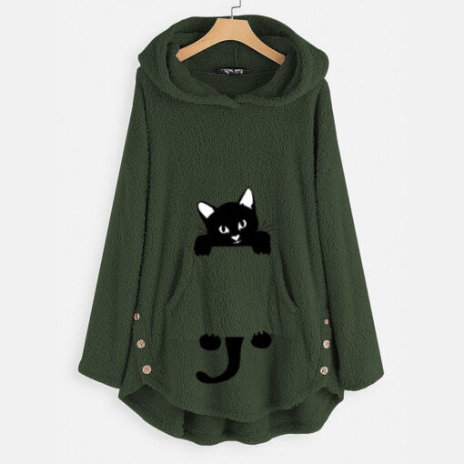 Cat Inside Pocket Hoodie - Image 3