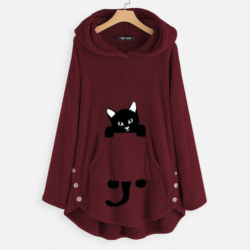 Cat Inside Pocket Hoodie - Image 6