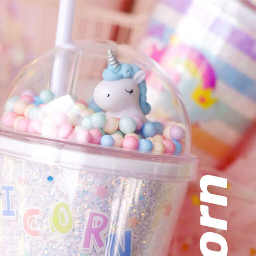 Unicorn Water Tumbler with Straw - Image 5