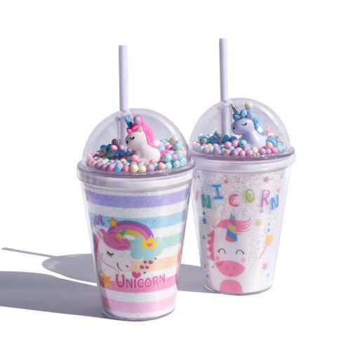 Unicorn Water Tumbler with Straw - Image 8