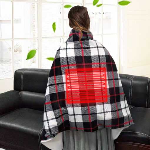 Women Plaid Blanket Scarf - Image 9