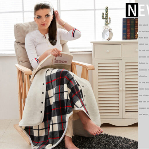 Women Plaid Blanket Scarf - Image 10