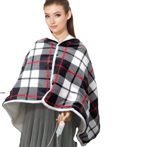 Women Plaid Blanket Scarf - Image 11