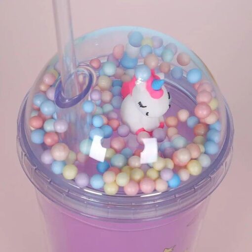 Unicorn Water Tumbler with Straw - Image 26