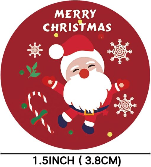 Merry Christmas Labels Stickers Rolls - Image 4