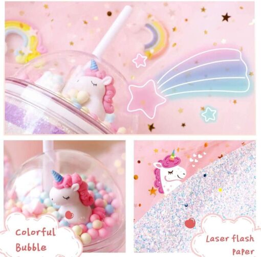 Unicorn Water Tumbler with Straw - Image 28