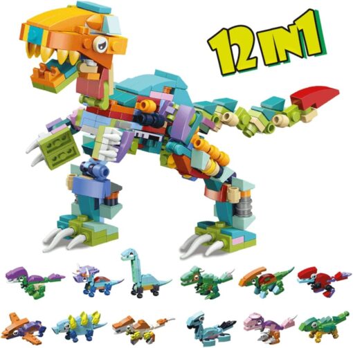 12 Pack Dinosaur Building Blocks Sets