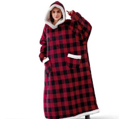 Novelty Christmas Energy Saver Hoodie Blanket - Image 3